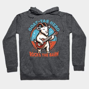 Guitar Playing Goat Hoodie